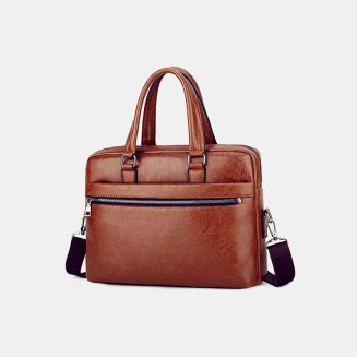High quality waterproof leather briefcase