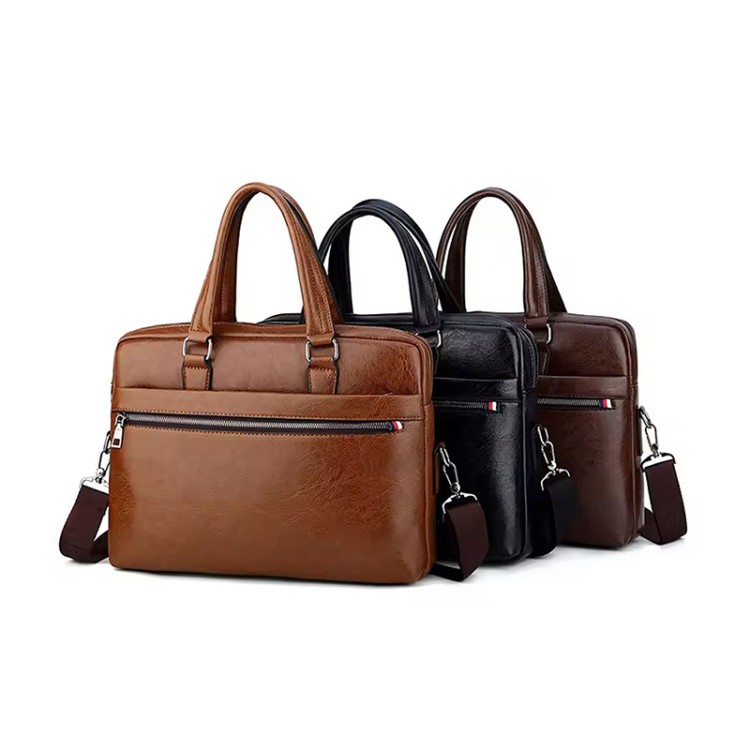 High quality waterproof leather briefcase