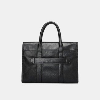 High quality soft leather business briefcase