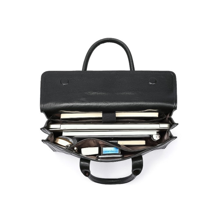 High quality soft leather business briefcase