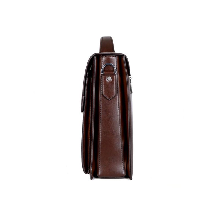 New combination lock leather business briefcase