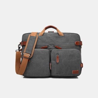 Large capacity leather durable business briefcase