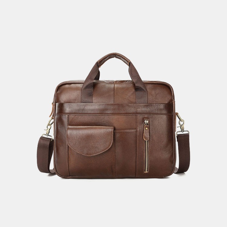 Luxurious waterproof leather business briefcase