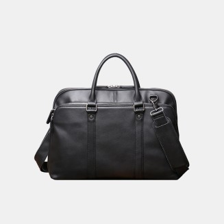 Lightweight waterproof leather business briefcase