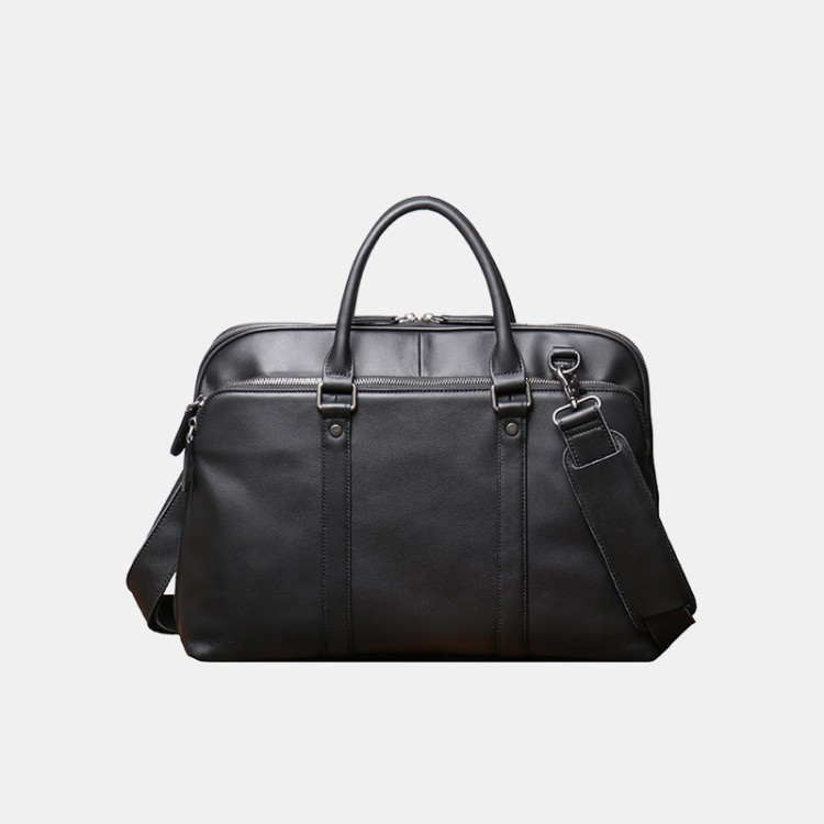 Lightweight waterproof leather business briefcase