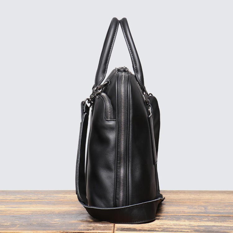 Lightweight waterproof leather business briefcase
