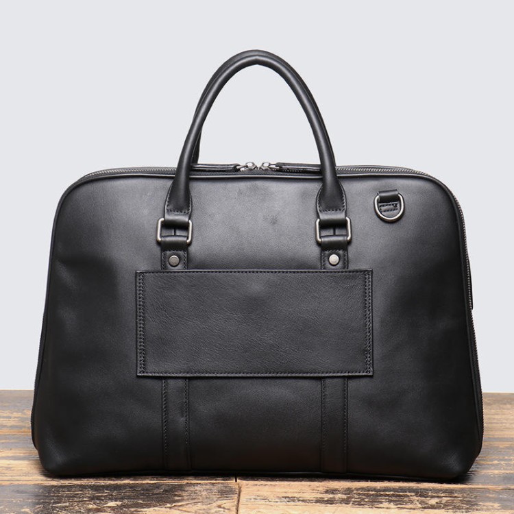 Lightweight waterproof leather business briefcase