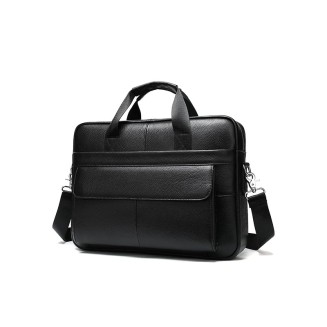 Durable hard shell leather business briefcase