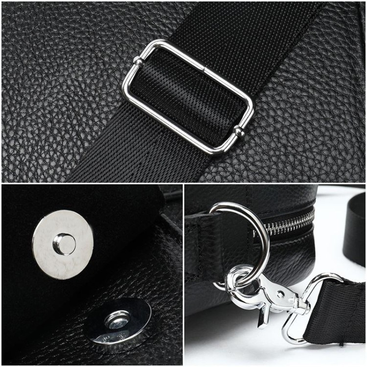 Durable hard shell leather business briefcase