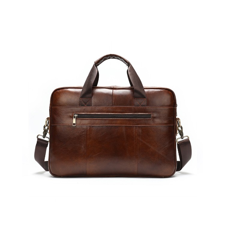 Classic high quality soft leather business briefcase