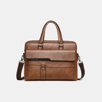 New waterproof leather business briefcase