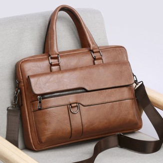 New waterproof leather business briefcase