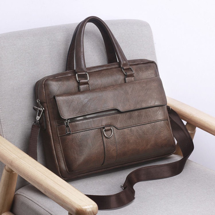 New waterproof leather business briefcase