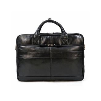 Casual business large capacity leather briefcase