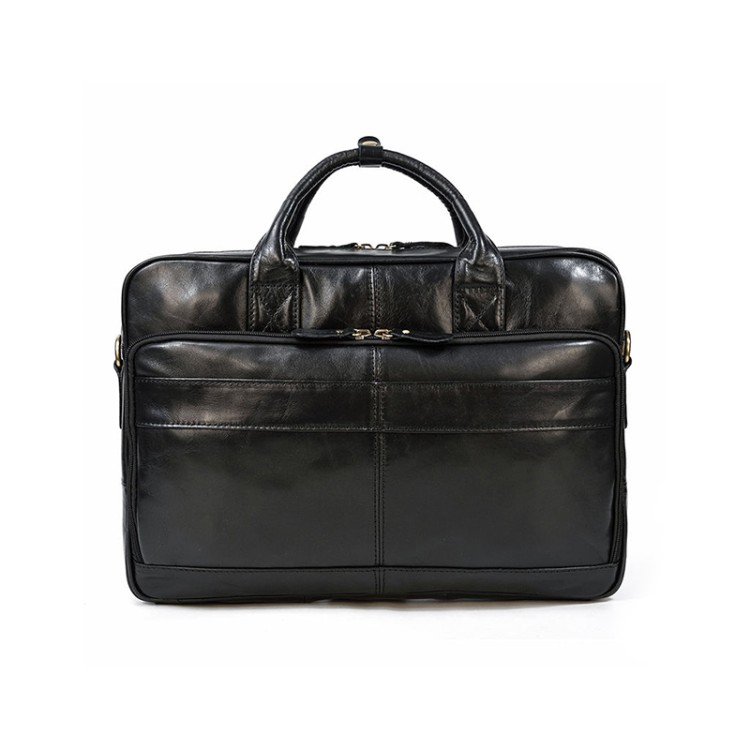 Casual business large capacity leather briefcase