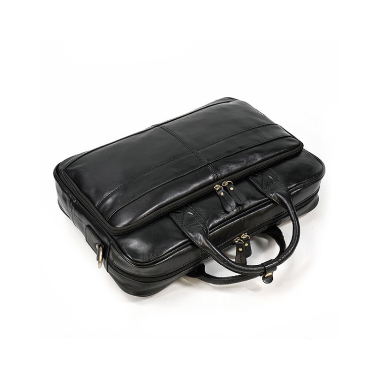 Casual business large capacity leather briefcase