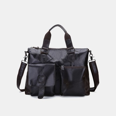 High quality full grain leather business briefcase