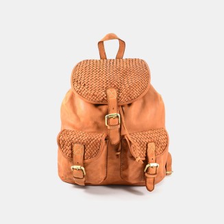 Premium quality classic vintage leather backpack