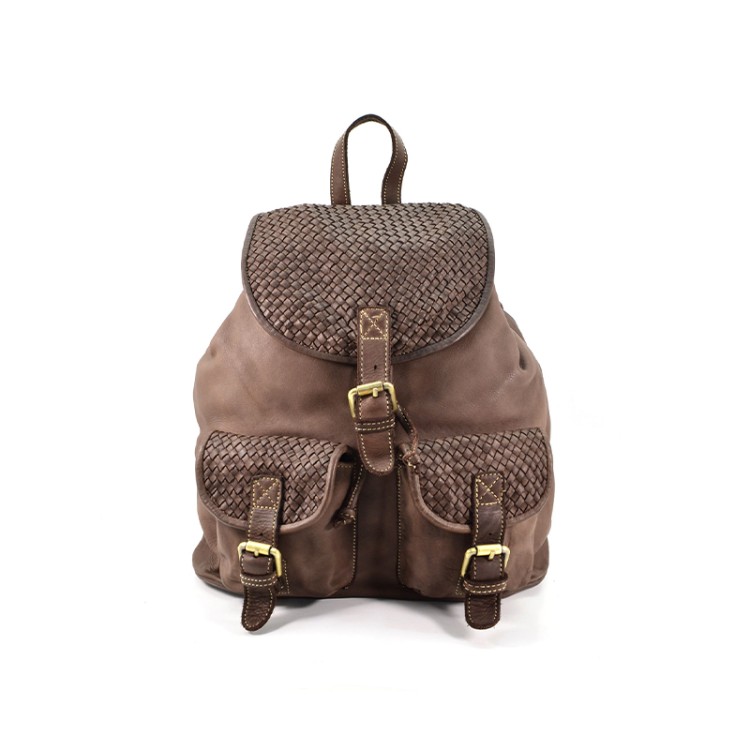 Premium quality classic vintage leather backpack