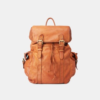 Classic vintage soft leather backpack