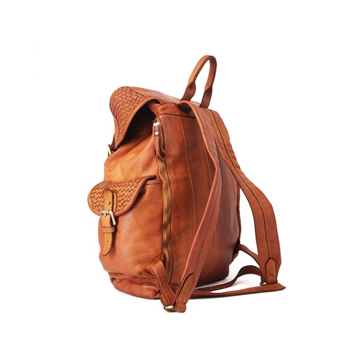Classic vintage soft leather backpack