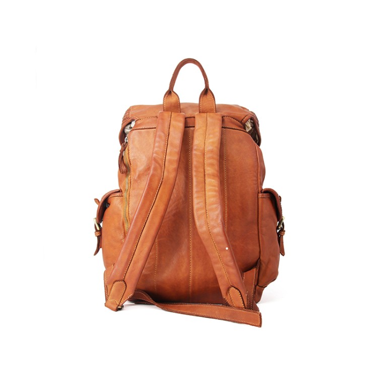 Classic vintage soft leather backpack