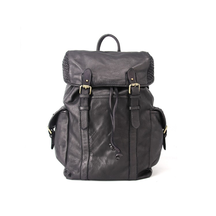 Classic vintage soft leather backpack