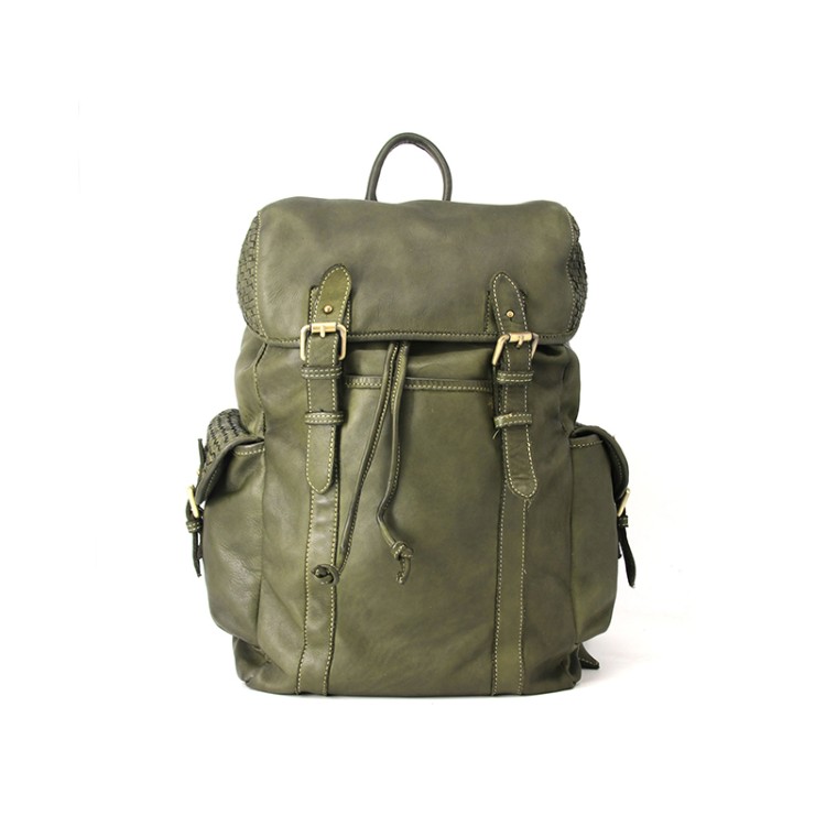Classic vintage soft leather backpack