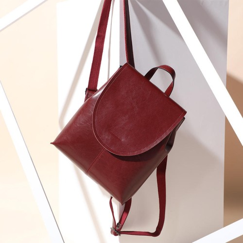 Luxurious waterproof smooth leather backpack