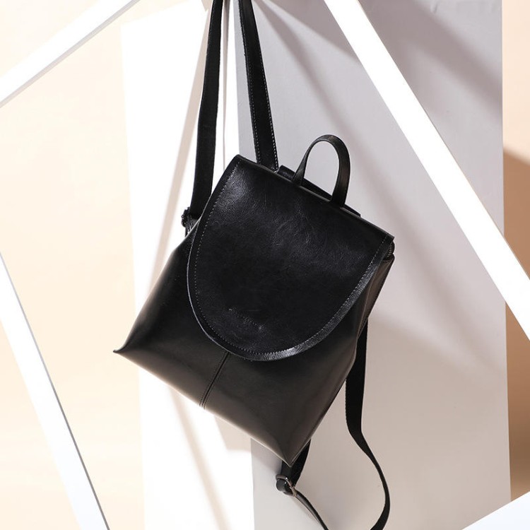 Luxurious waterproof smooth leather backpack