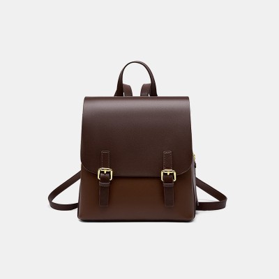 Fashion simple waterproof leather backpack