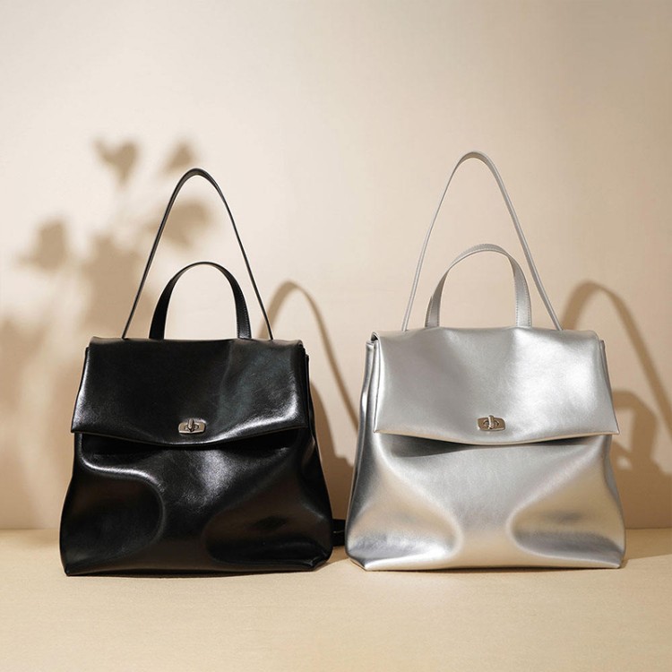Simple and stylish high quality leather backpack