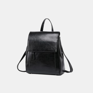 Classic and fashionable soft leather backpack