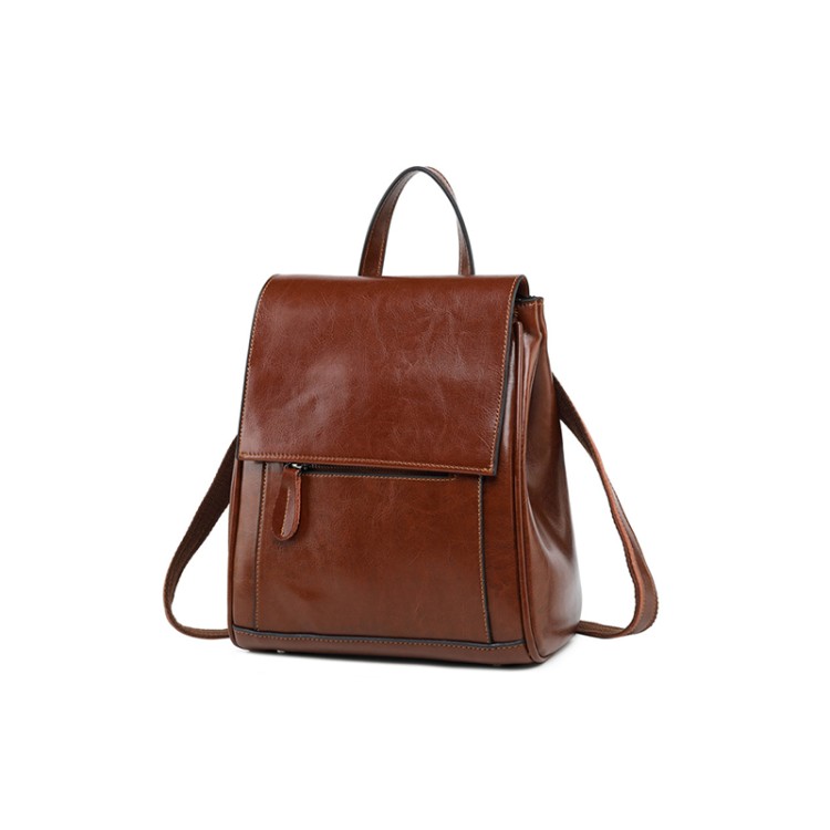 Classic and fashionable soft leather backpack
