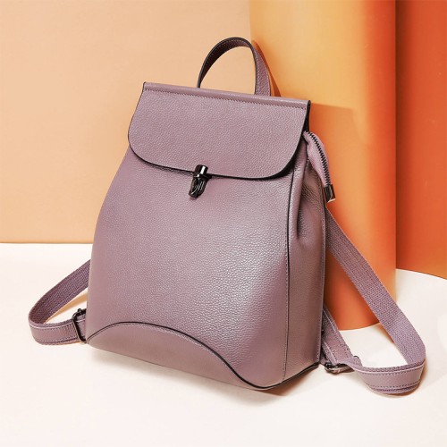 Convenient business waterproof leather backpack