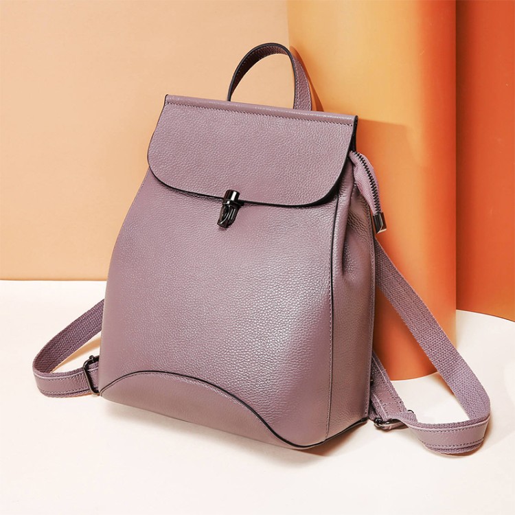 Convenient business waterproof leather backpack