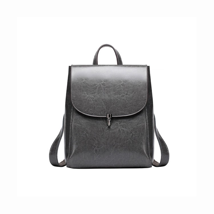 Simple and elegant smooth leather backpack