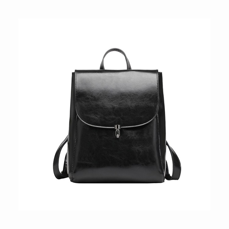 Simple and elegant smooth leather backpack