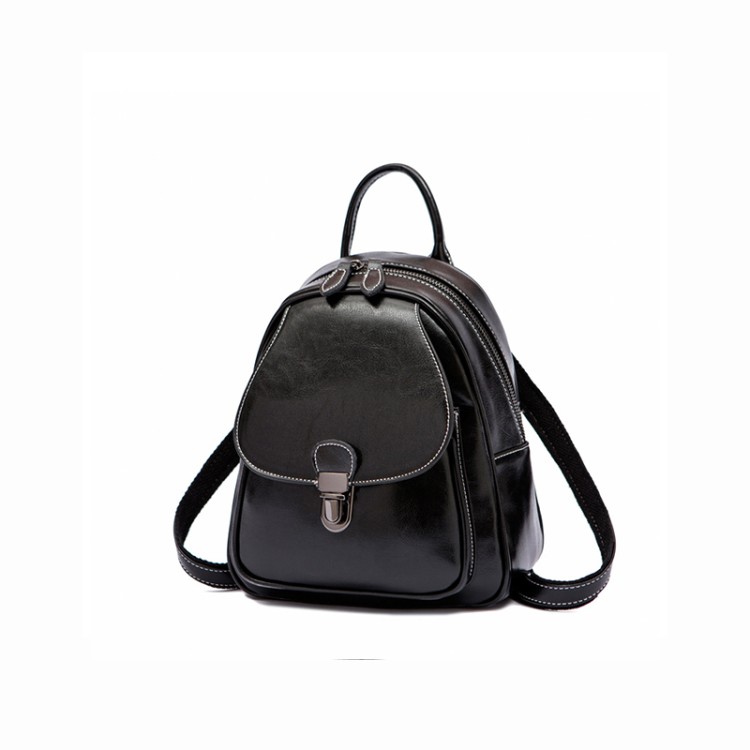 Waterproof vintage waxed leather backpack