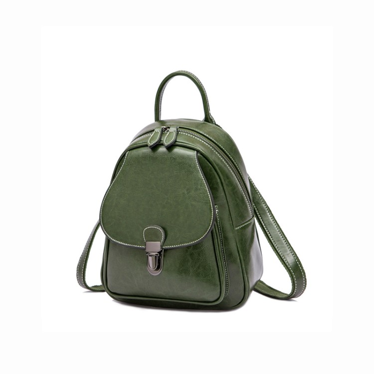 Waterproof vintage waxed leather backpack