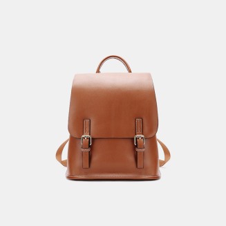 Fashion waterproof oil leather backpack