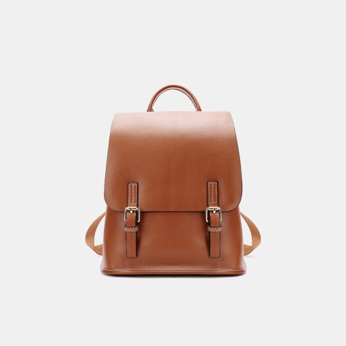 Fashion waterproof oil leather backpack