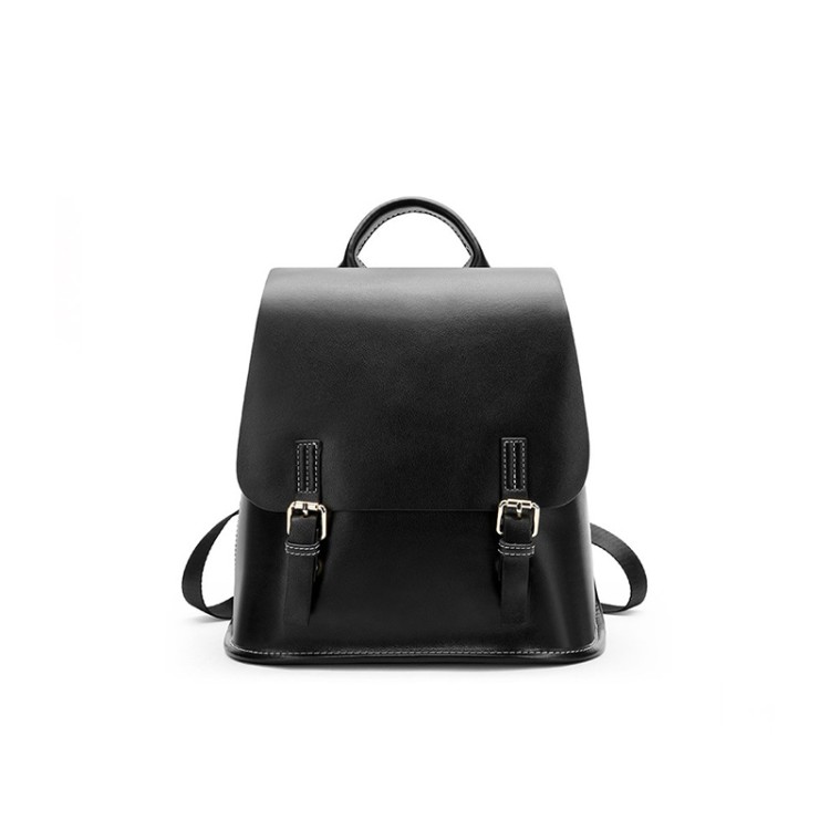 Fashion waterproof oil leather backpack