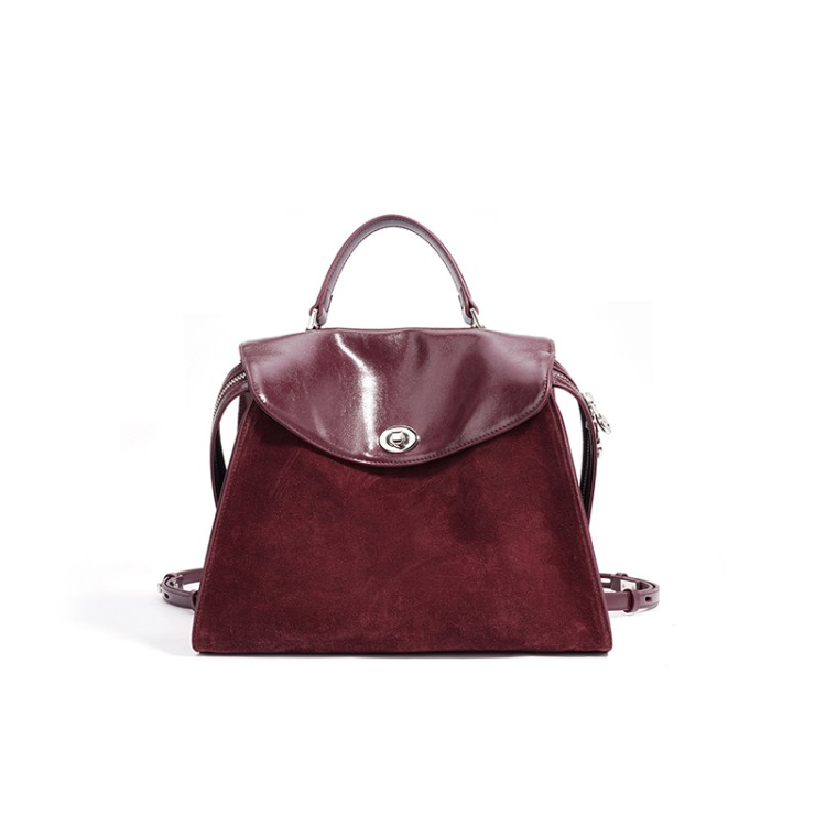 Simple and versatile large-capacity leather backpack