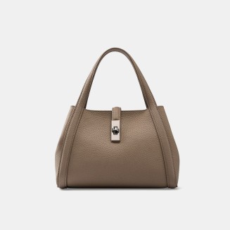 Fashion simple buckle leather handbag