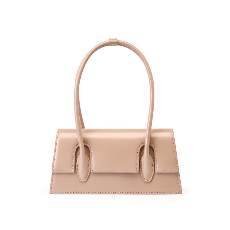 Minimalist waterproof leather flap handbag