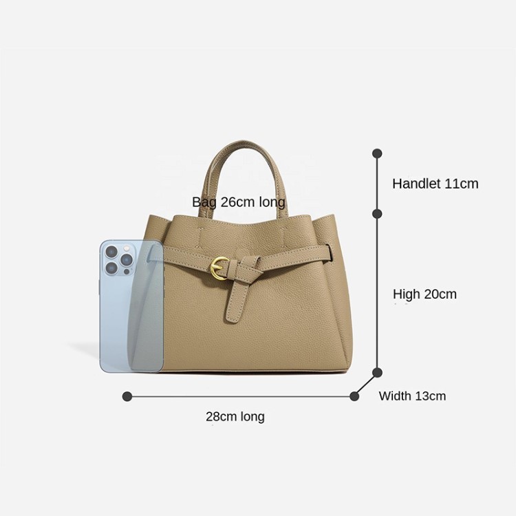 Premium lightweight genuine leather women's handbag