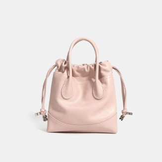Fashionable simple pleated women's handbag