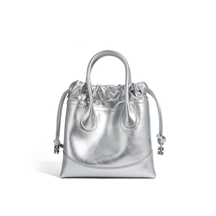 Fashionable simple pleated women's handbag