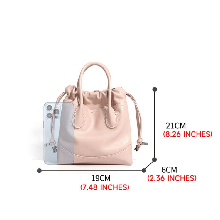 Fashionable simple pleated women's handbag
